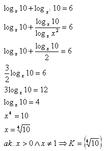 Logarithmic Equations - Other Bases – examples of problems with solutions